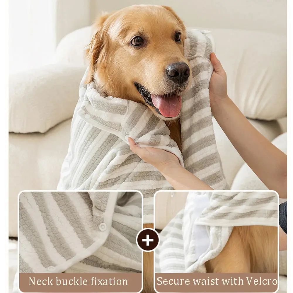 Absorbent Dog Bathrobe - Quick-Drying Towel for All Sizes - Image 3
