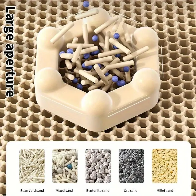 Advanced Honeycomb Cat Litter Mat – Large, Waterproof & Easy to Clean - Image 5