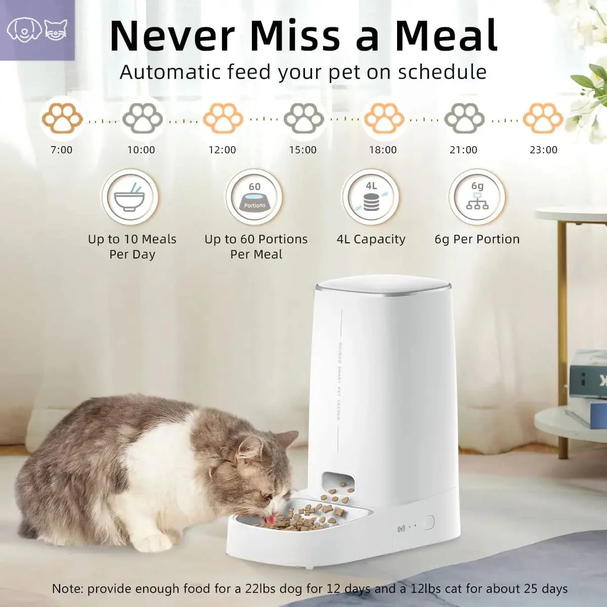 ROJECO Automatic Pet Feeder – Smart Feeding Solution for Your Pets - Image 2