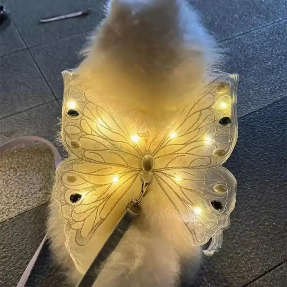 Halloween Glowing Butterfly Wings for Pets