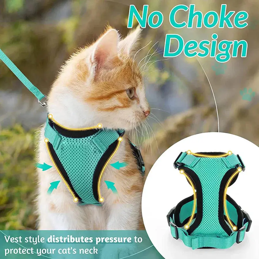 Cat Harness and Leash for Walking – Escape Proof, Soft &amp; Adjustable Vest Harnesses - Image 3