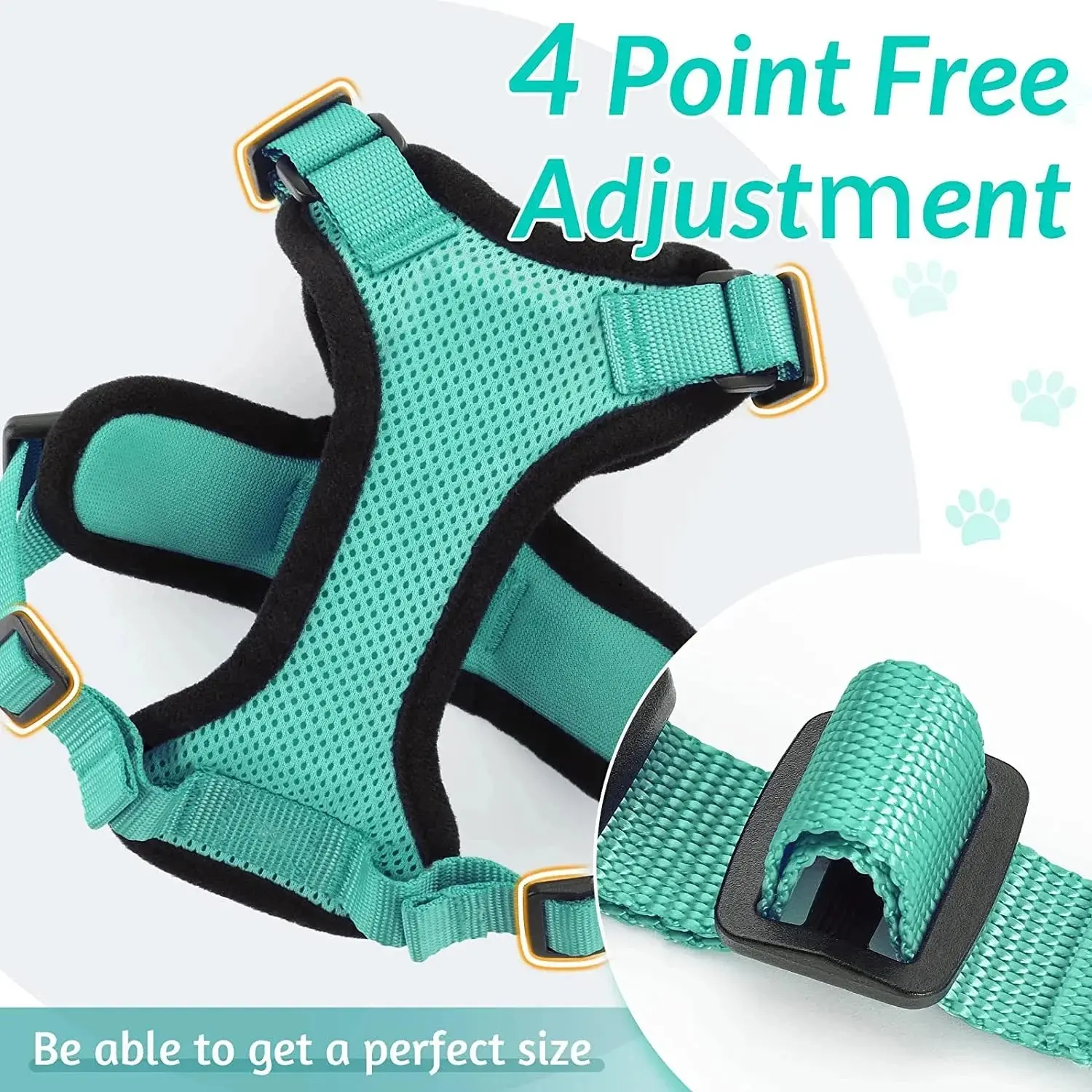 Cat Harness and Leash for Walking – Escape Proof, Soft &amp; Adjustable Vest Harnesses - Image 5
