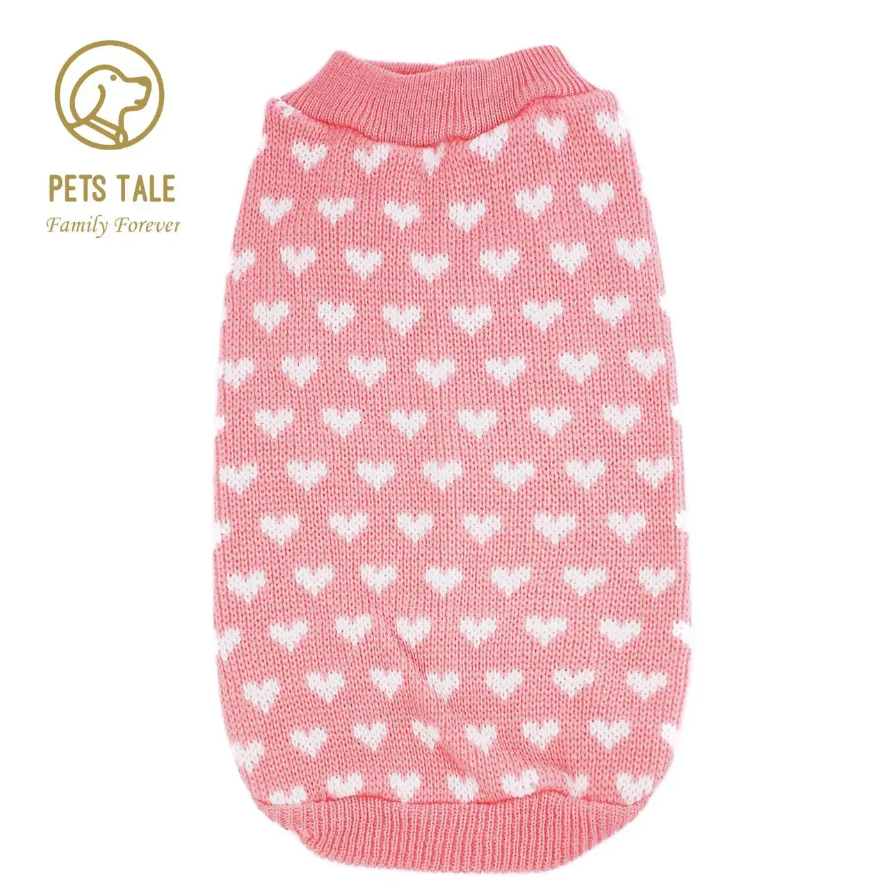 Dog Cozy Heart Pattern Winter Sweater - Image 6