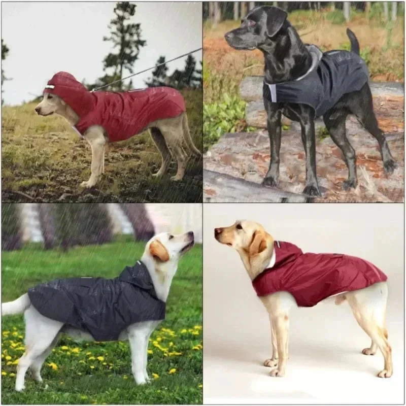 Dog Raincoat – Waterproof Hooded Jacket with Reflective Stripe (Small, Medium, Large) - Image 2