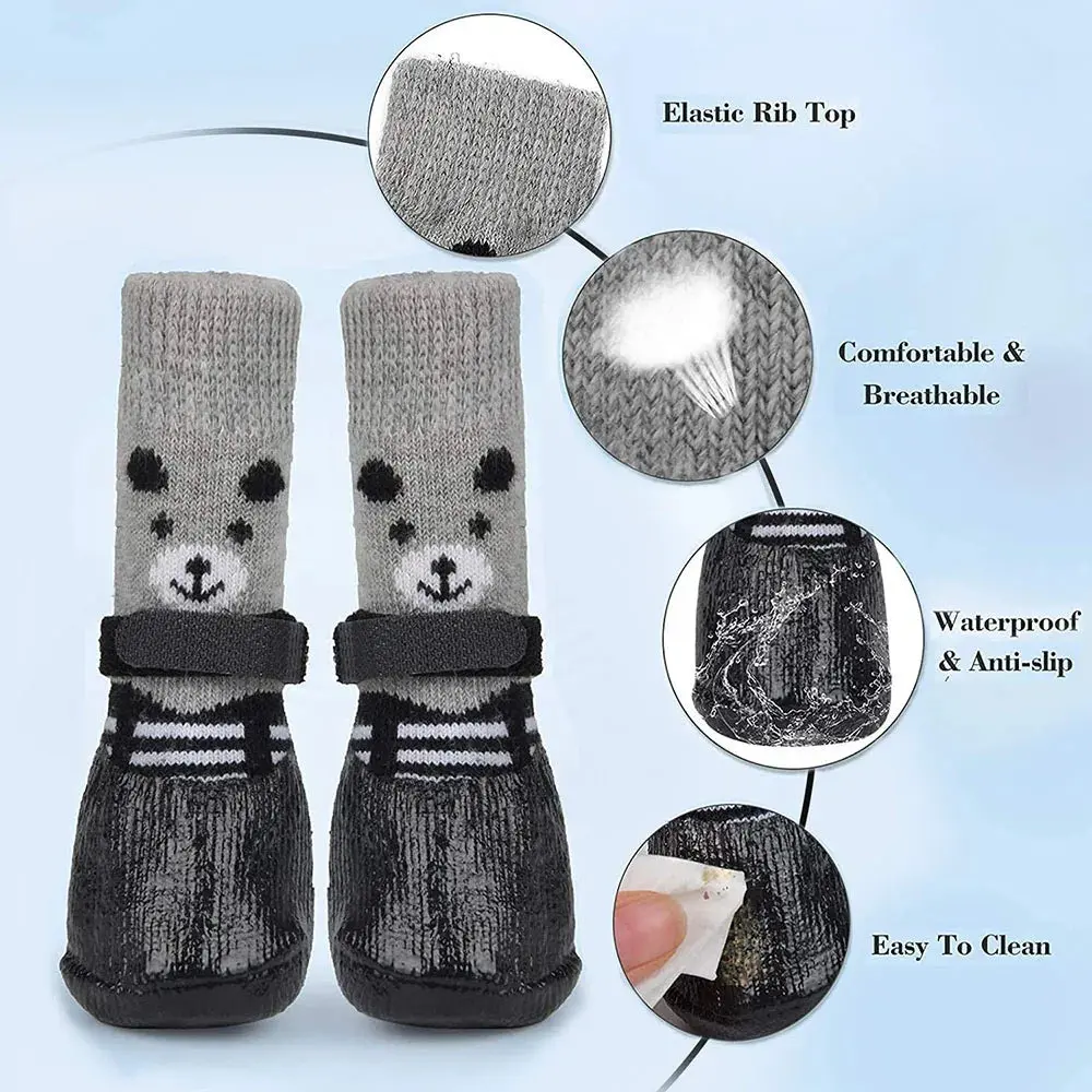 PawProtector⢠Waterproof Breathable Dog Socks: Non-Slip & Adjustable - Image 3