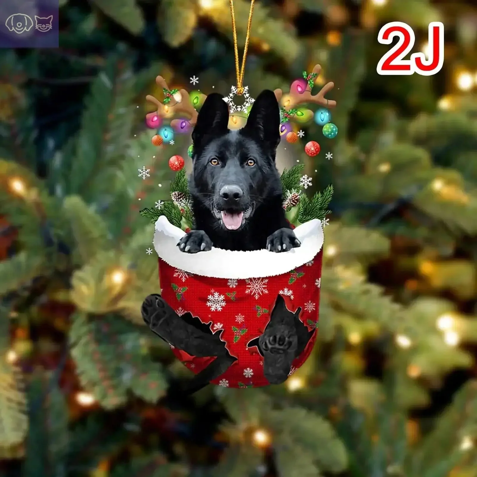 Dogs Snow Pocket Ornaments - Image 36