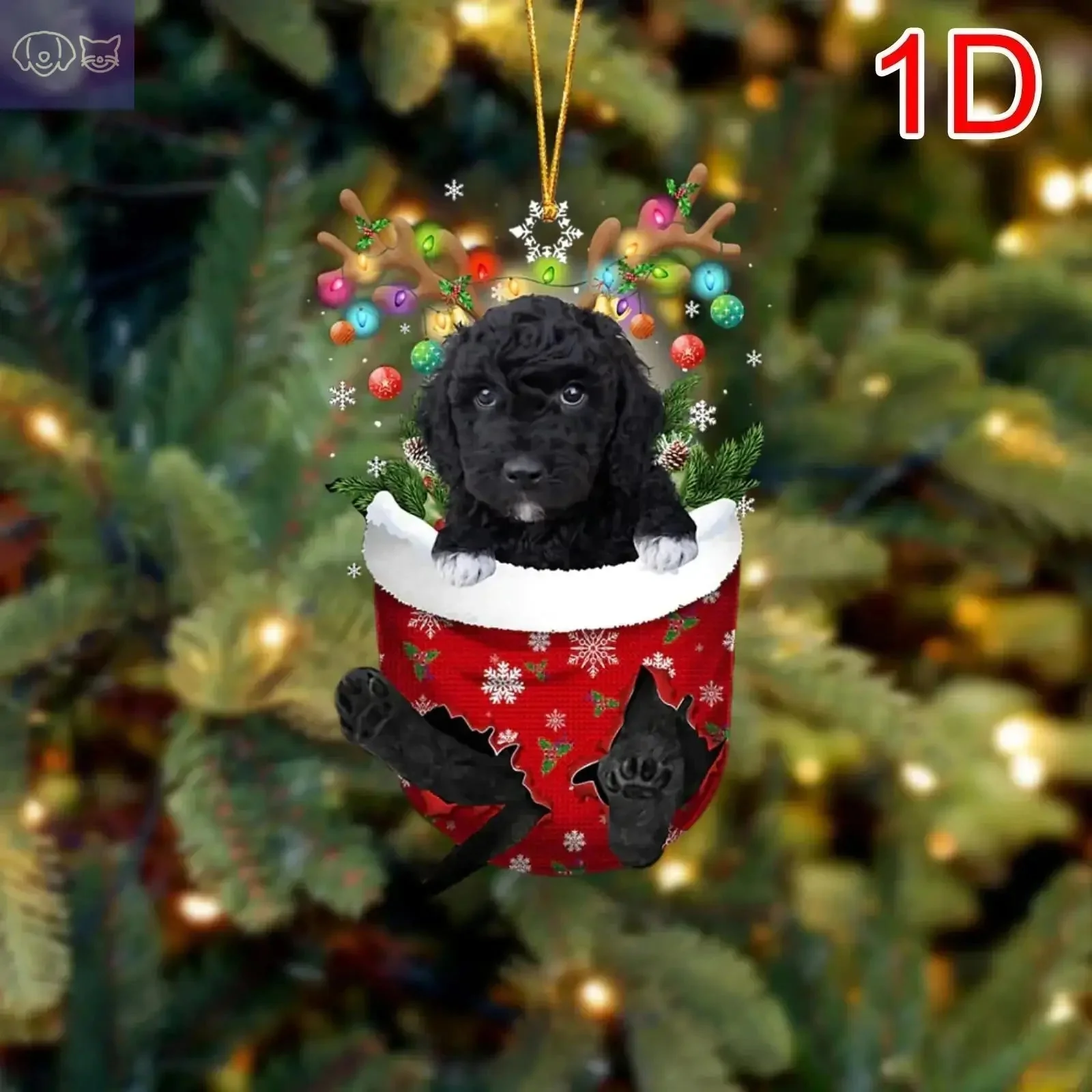 Dogs Snow Pocket Ornaments - Image 40