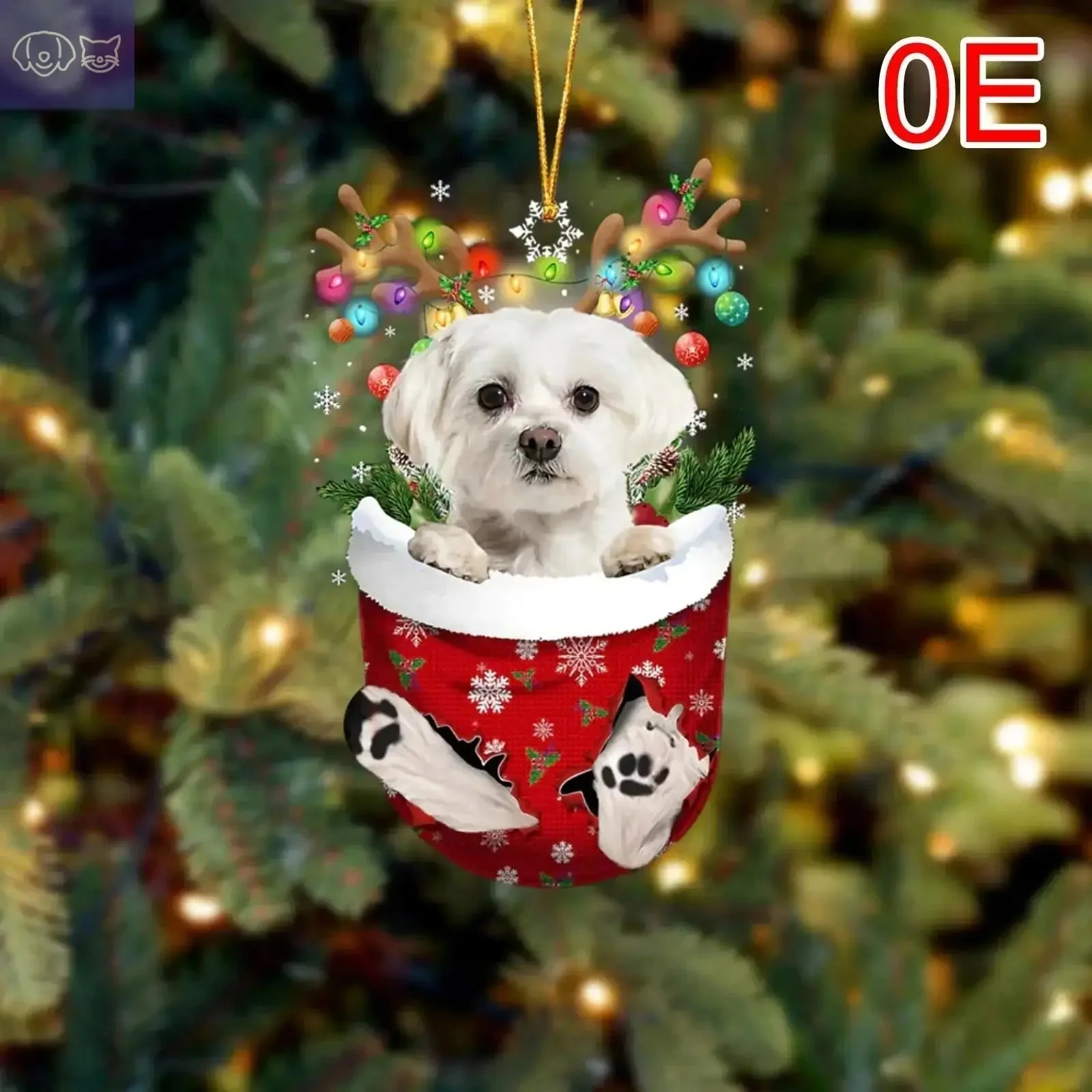 Dogs Snow Pocket Ornaments - Image 9