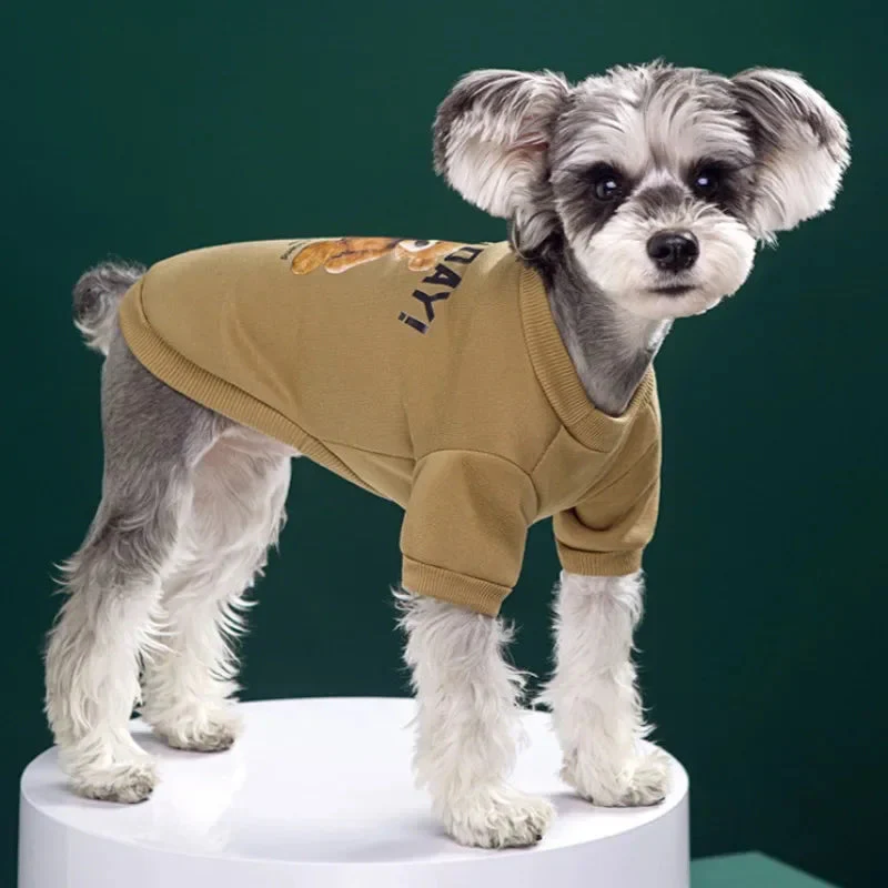 Dogs Winter Cute Clothes - Warm Puppy Pullover Sweatshirt with Bear Pattern - Image 4