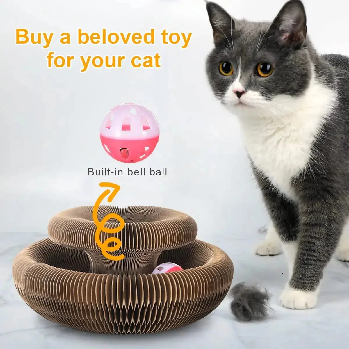 Magic Cat Scratch Organ Board Cat Toy – Fun Ball & Corrugated Claw Climbing Frame - Image 3