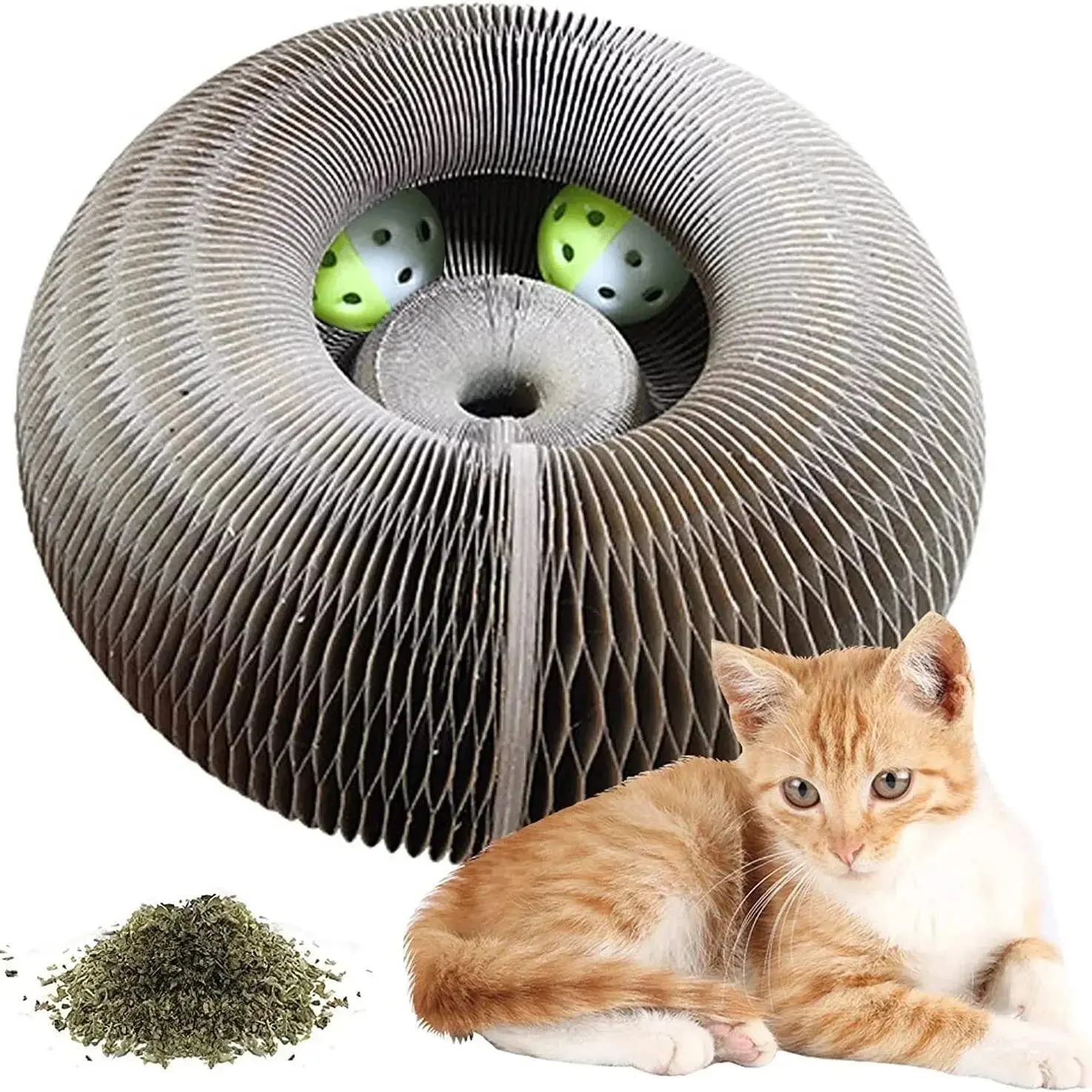 Magic Cat Scratch Organ Board Cat Toy – Fun Ball & Corrugated Claw Climbing Frame - Image 4