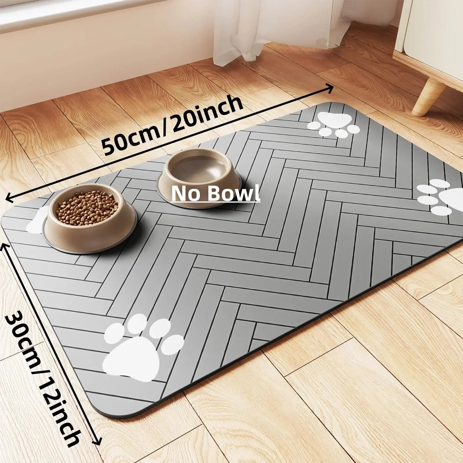 Absorbent Pet Feeding Mat with Waterproof Backing - Quick Dry for Dogs & Cats - Image 6