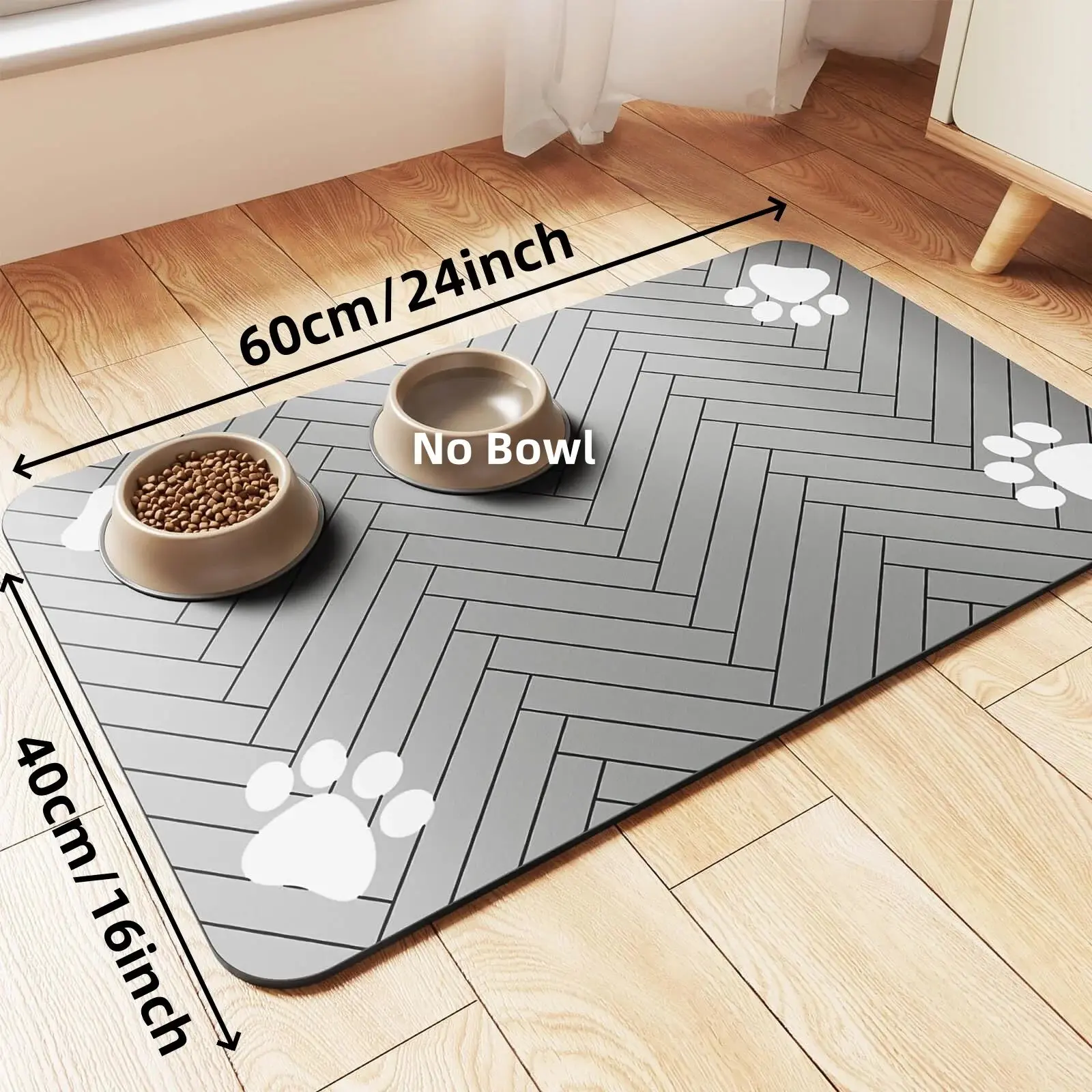 Absorbent Pet Feeding Mat with Waterproof Backing - Quick Dry for Dogs & Cats - Image 9