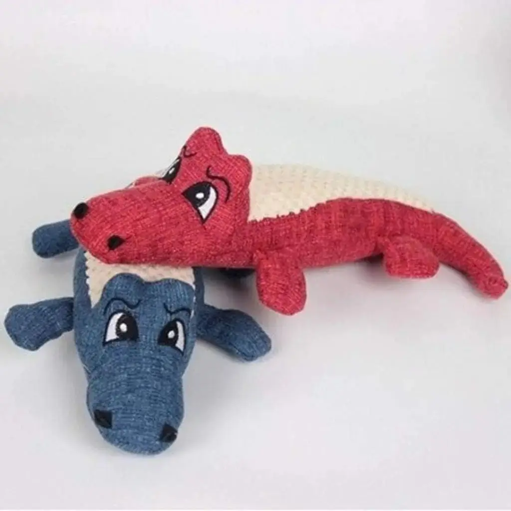 Squeaky crocodile plush for aggressive chewers🐾 - Image 4
