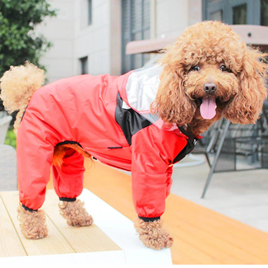 Waterproof Dog Raincoat Jumpsuit with Hood – Water-Resistant Full Body Pet Jacket - Image 8