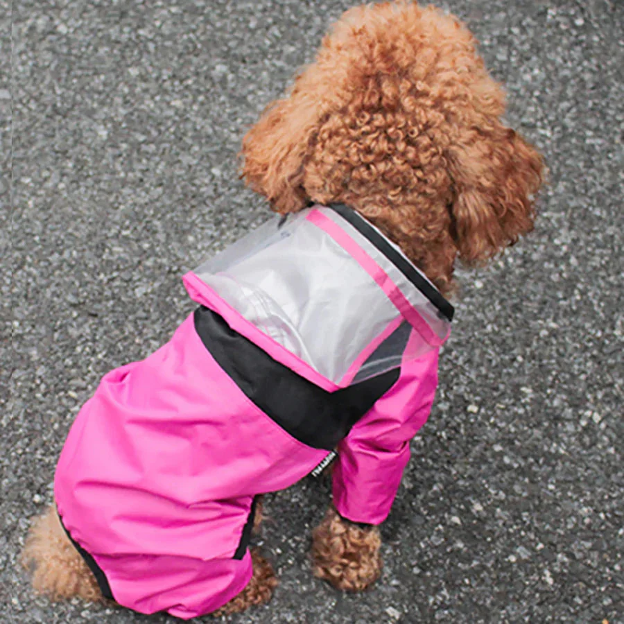 Waterproof Dog Raincoat Jumpsuit with Hood – Water-Resistant Full Body Pet Jacket - Image 9